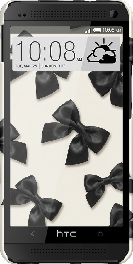 3D пластиковый глянцевый чехол Dark Coquette для HTC One M7 - 6765c-36 изображение 