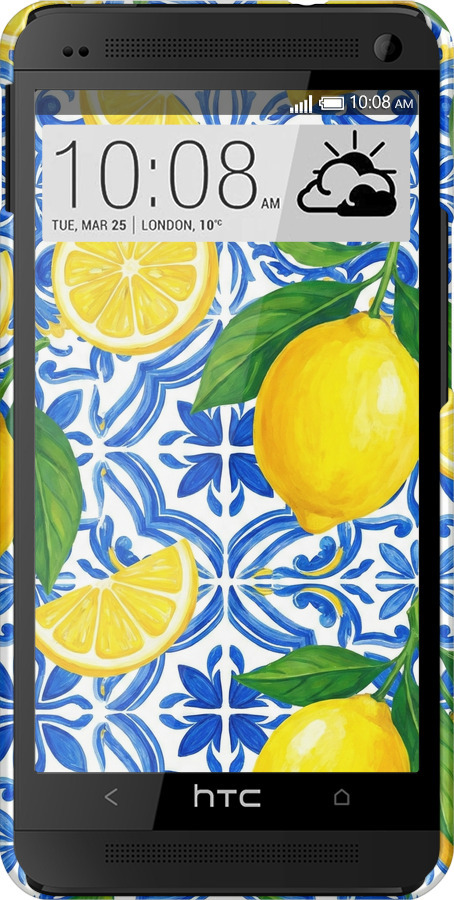 3D пластиковий глянцевий чехол Grocery Girl Italian Summer для HTC One M7 - 6766c-36 изображение 