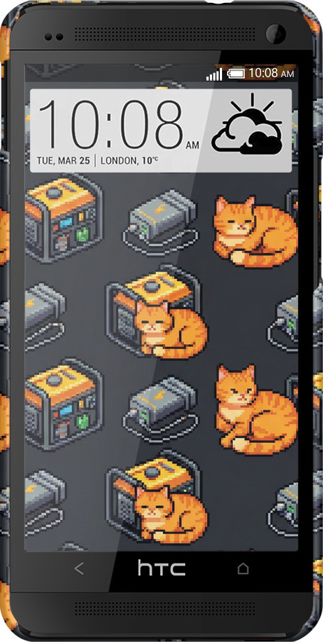 3D пластиковый глянцевый чехол Autonomous Zone для HTC One M7 - 6771c-36 изображение 