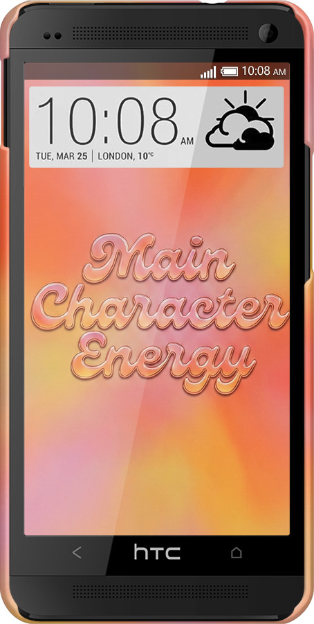 3D пластиковый глянцевый чехол Aura Gradient Main Character Energy Aesthetic Y2K для HTC One M7 - 6783c-36 изображение 