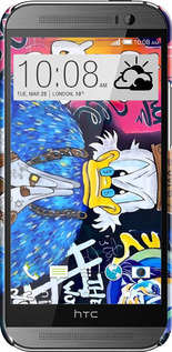 3D пластиковый глянцевый чехол Скрудж 2 для HTC One M8 dual sim - 6285c-55 изображение 