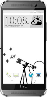 3D пластиковый глянцевый чехол Привидение астроном для HTC One M8 dual sim - 6444c-55 изображение 