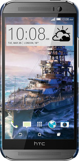 3D пластиковый глянцевый чехол Военный корабль, world of tanks, wargaming для HTC One M8 dual sim - 6461c-55 изображение 