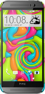 3D пластиковый глянцевый чехол Y2K Jelly Dream для HTC One M8 - 6780c-30 изображение 