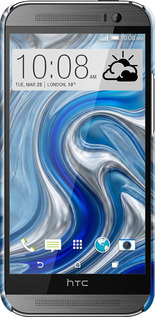 3D пластиковый матовый чехол Liquid Chrome для HTC One M8 - 6781m-30 изображение 