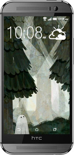 Силиконовый чехол С изображением соснового леса и привидения для HTC One M8 dual sim - 6420u-55 изображение 