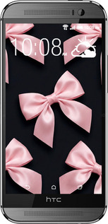 Силиконовый чехол Coquette Ribbons Dark Coquette для HTC One M8 dual sim - 6767u-55 изображение 