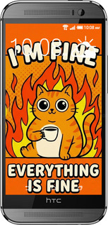 Силіконовий чехол Funny Cat для HTC One M8 - 6786u-30 изображение 