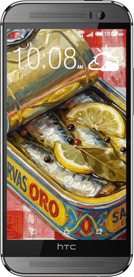 Силиконовый чехол Vintage Sardine Tin Phone для HTC One M8 dual sim - 6772u-55 изображение 