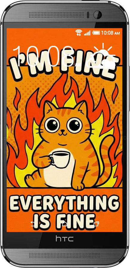 Силіконовий чехол Funny Cat для HTC One M8 - 6786u-30 изображение 