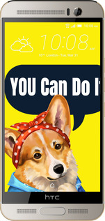 Силіконовий чехол чехол с корги You Can Do It для HTC One M9 Plus - 6184u-134 изображение 
