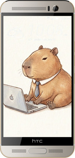 Силиконовый чехол Funny Capybara CEO Working для HTC One M9 Plus - 6777u-134 изображение 