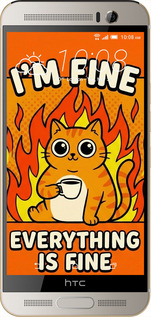 Силиконовый чехол Funny Cat для HTC One M9 Plus - 6786u-134 изображение 