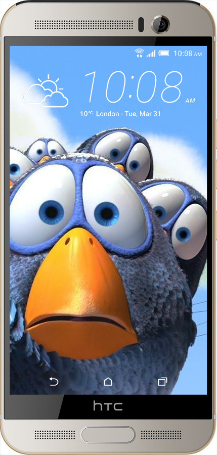 Силиконовый чехол Angry Birds для HTC One M9 Plus - 6008u-134 изображение 