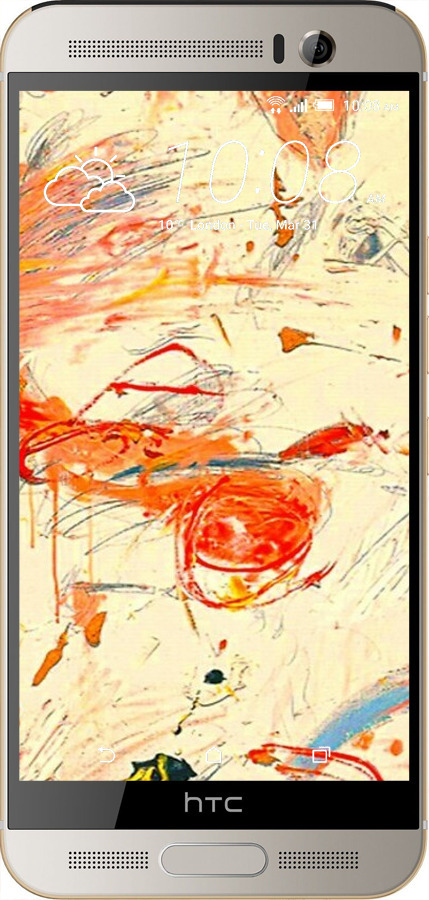 Силиконовый чехол Динамичная картина с хаотичными мазками для HTC One M9 Plus - 6540u-134 изображение 