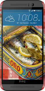 3D пластиковый матовый чехол Vintage Sardine Tin Phone для HTC One M9 - 6772m-129 изображение 