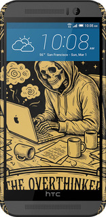 3D пластиковый глянцевый чехол The Overthinker для HTC One M9 - 6774c-129 изображение 