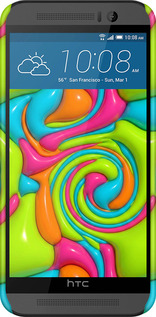 3D пластиковый глянцевый чехол Y2K Jelly Dream для HTC One M9 - 6780c-129 изображение 