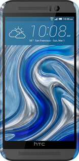 3D пластиковий матовий чехол Liquid Chrome для HTC One M9 - 6781m-129 изображение 