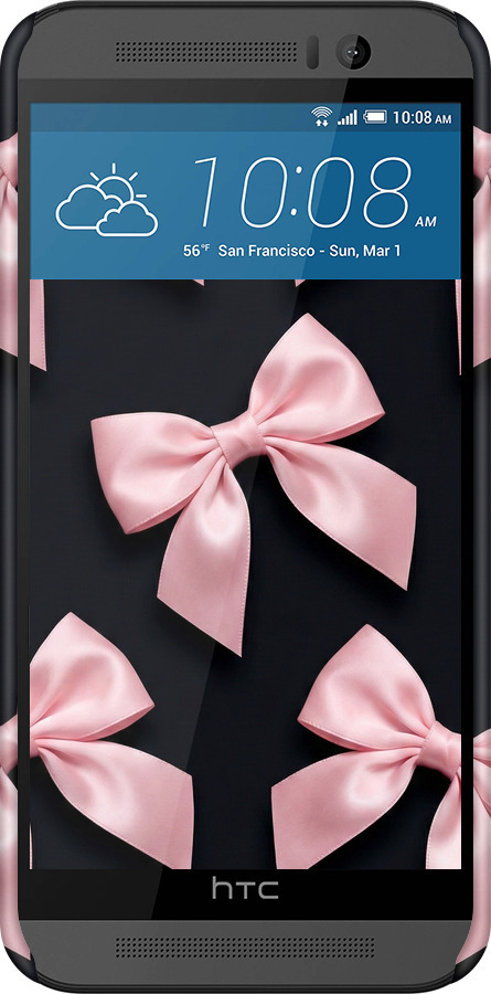 3D пластиковый глянцевый чехол Coquette Ribbons Dark Coquette для HTC One M9 - 6767c-129 изображение 