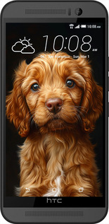 Силиконовый чехол Cocker spaniel на черном фоне для HTC One M9 - 6137u-129 изображение 