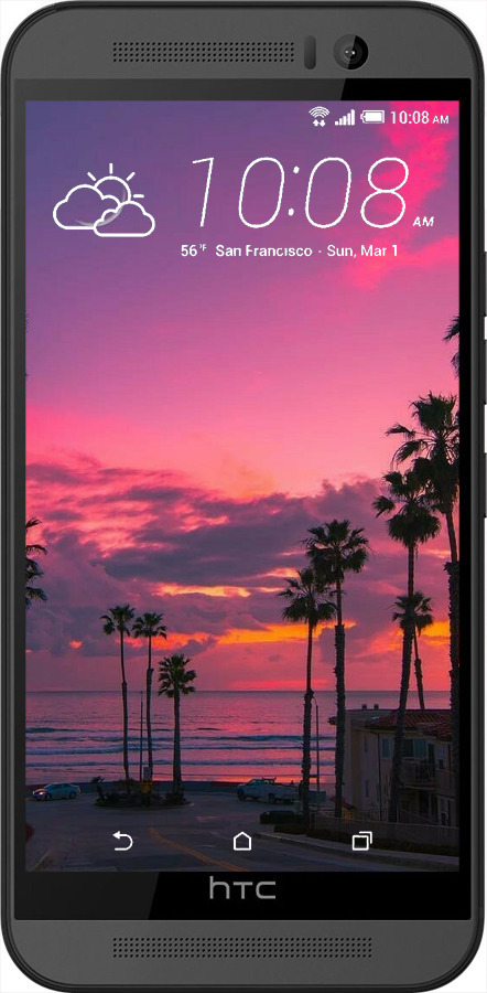 Силіконовий чехол Пальми для HTC One M9 - 5873u-129 изображение 