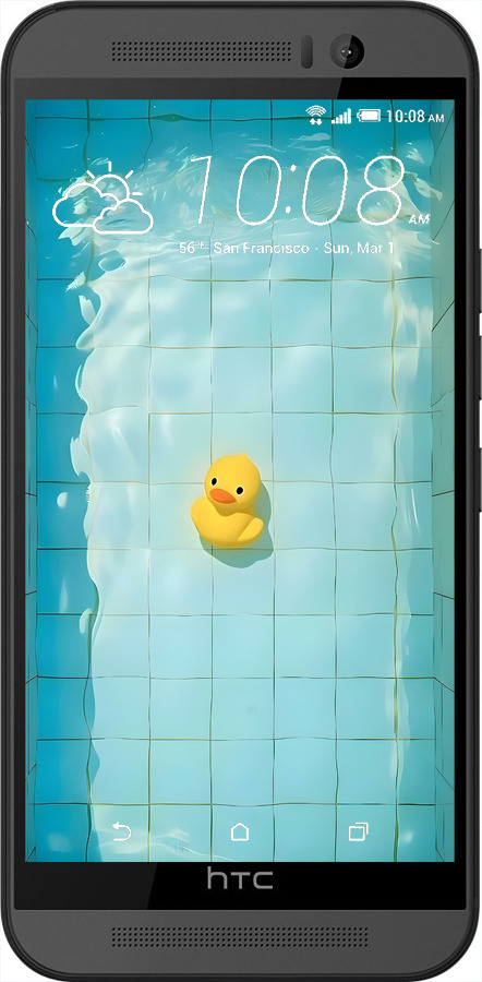 Силиконовый чехол Утенок для HTC One M9 - 6323u-129 изображение 