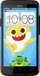 3D пластиковый глянцевый чехол Бейби Шарк для HTC One X+ - 6303c-69 изображение 