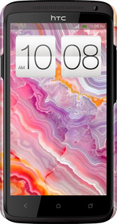 3D пластиковый глянцевый чехол Мрамор 2 для HTC One X+ - 6307c-69 изображение 