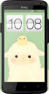 3D пластиковый глянцевый чехол Барашек и ципленок для HTC One X+ - 6369c-69 изображение 