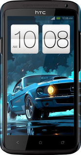 3D пластиковый глянцевый чехол Форд мустанг для HTC One X - 6374c-42 изображение 