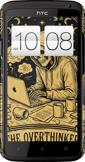 3D пластиковий глянцевий чехол The Overthinker для HTC One X - 6774c-42 изображение 