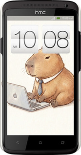 3D пластиковий глянцевий чехол Funny Capybara CEO Working для HTC One X - 6777c-42 изображение 