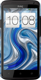 3D пластиковий глянцевий чехол Liquid Chrome для HTC One X+ - 6781c-69 изображение 