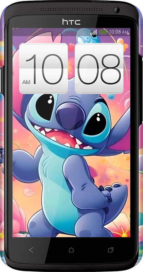 3D пластиковый глянцевый чехол Стич 2 для HTC One X+ - 6371c-69 изображение 