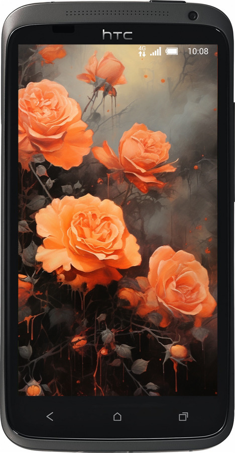 Силіконовий чехол Оранжеві троянди для HTC One X+ - 5944u-69 изображение 