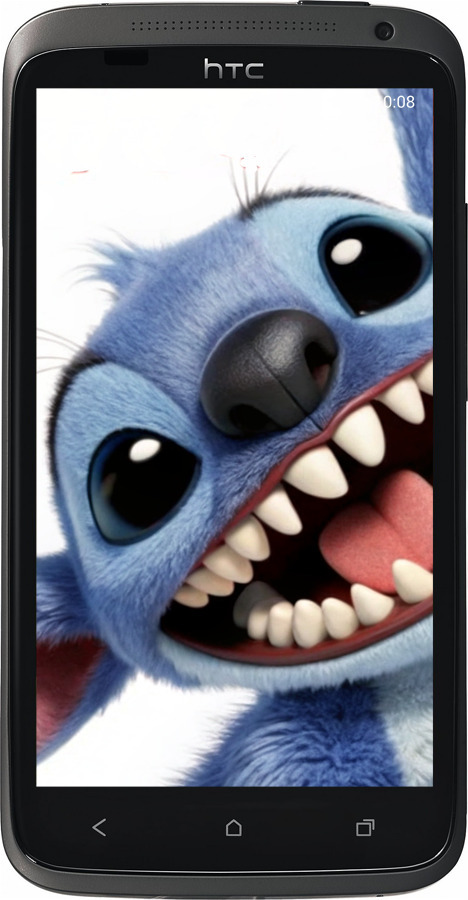 Силиконовый чехол Стич для HTC One X+ - 6684u-69 изображение 