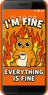 3D пластиковый матовый чехол Funny Cat для HTC One X10 - 6786m-995 изображение 