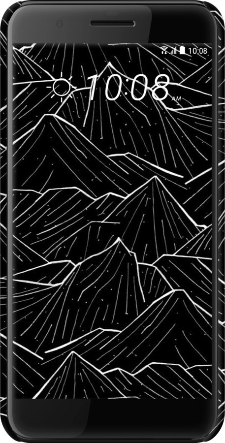 3D пластиковый матовый чехол С изображением Темных гор для HTC One X10 - 6489m-995 изображение 