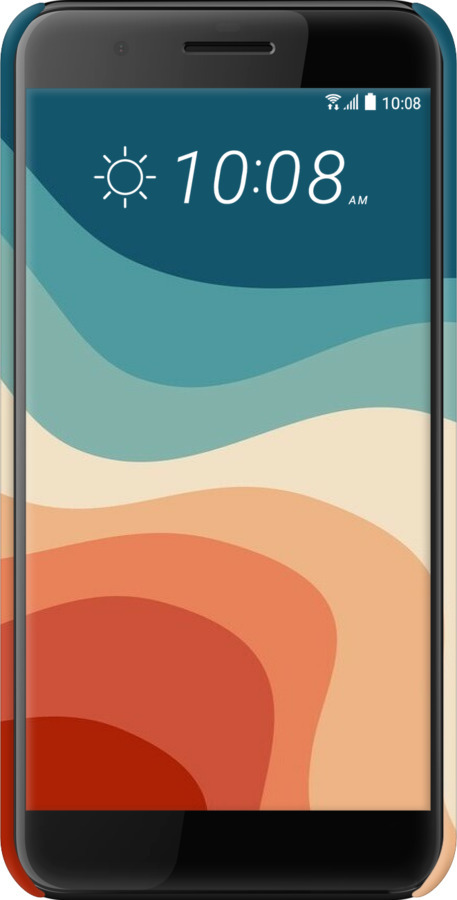 3D пластиковый матовый чехол В стиле ретро с волнами для HTC One X10 - 6531m-995 изображение 