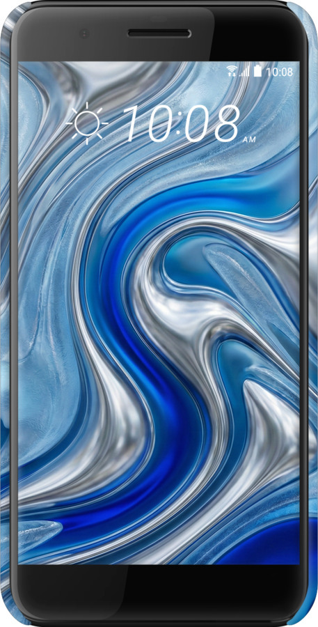 3D пластиковый матовый чехол Liquid Chrome для HTC One X10 - 6781m-995 изображение 