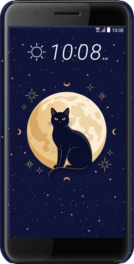 3D пластиковий матовий чехол Cute Cat Celestial/Witchy для HTC One X10 - 6787m-995 изображение 