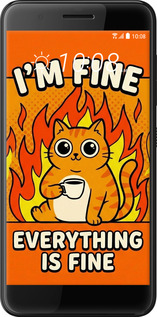 Силіконовий чехол Funny Cat для HTC One X10 - 6786u-995 изображение 