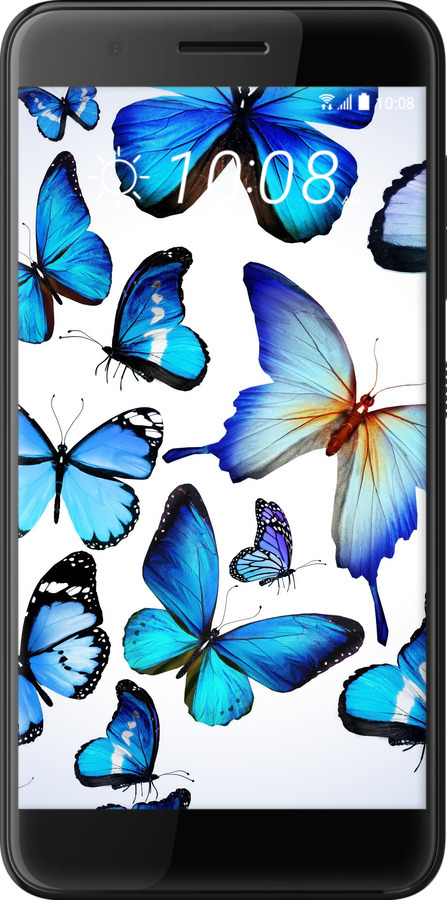 Силиконовый чехол Бабочки для HTC One X10 - 6023u-995 изображение 