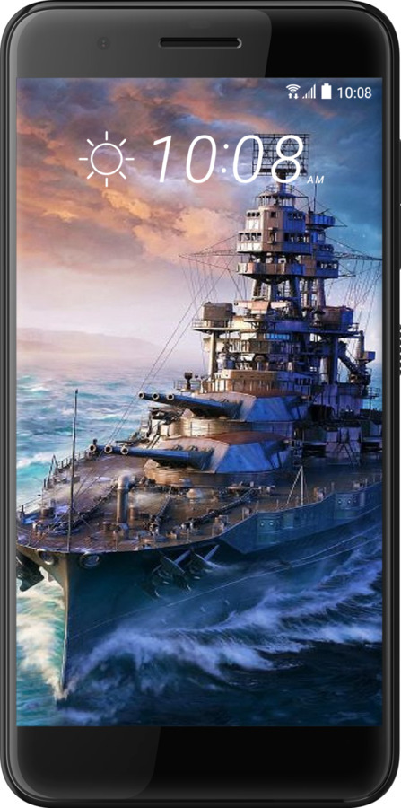 Силиконовый чехол Военный корабль, world of tanks, wargaming для HTC One X10 - 6461u-995 изображение 