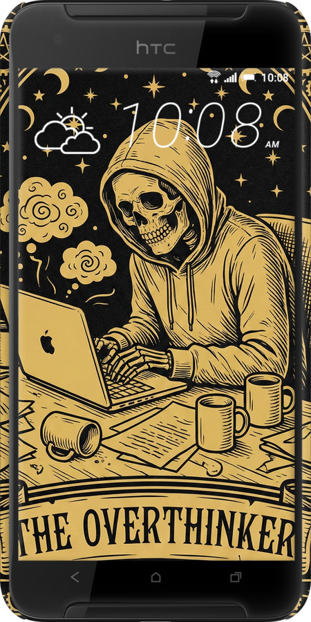 3D пластиковый матовый чехол The Overthinker для HTC One X9 - 6774m-783 изображение 
