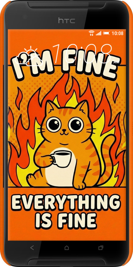 3D пластиковый матовый чехол Funny Cat для HTC One X9 - 6786m-783 изображение 