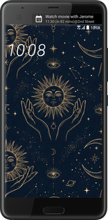 Силиконовый чехол Celestial Harmony: Sun & Moon Gold Mystic Pattern для HTC U Ultra - 6778u-833 изображение 