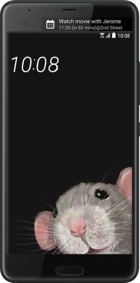 Силиконовый чехол The Peeking Rat для HTC U Ultra - 6442u-833 изображение 
