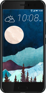 Силиконовый чехол Горная идиллия ночной пейзаж для HTC U11 Life - 6488u-1385 изображение 